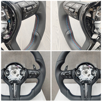 Volant en cuir à fond plat avec bande rouge, directement de l'usine, pour BMW F20 F22 F23 F30 F33 F34 X1 F48 X5 F15 X3 F25 M3 F80 E90
