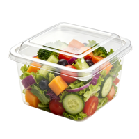 Emballages personnalisés, sûrs, jetables, recyclables, boîtes en plastique transparentes pour biscuits, gâteaux, pain, salades, emballages de boulangerie en PET avec couvercles