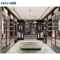 Modern Bedroom Wardrobe Closet Aluminum Frame Glass Door Walk in Wardrobes  - China Modern, Modular