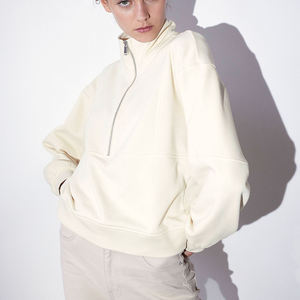 Sudadera y Sudadera con capucha de algodón 100% transpirable de alta calidad para mujer, talla de EE. UU., sudadera recortada con cuello redondo y estampado personalizado para mujer en oferta - Product Image 3