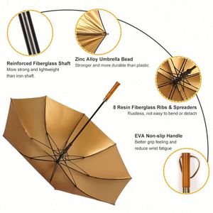 Parapluie de luxe résistant, personnalisé avec logo, imperméable, compact, de haute qualité, pour la pluie - Product Image 2
