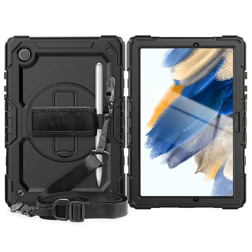 360 Rotation Shockproof Kickstand Silicone Rugged Tablet Case For Samsung Galaxy Tab A8 10.5 inch 2021 Cover