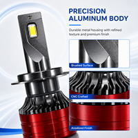 H7 LED-Scheinwerferbirne 30W 5000LM 12V Aluminium Auto-Scheinwerfer-Ersatz Universelle Passform für Fahrzeugbeleuchtungs-Upgrade