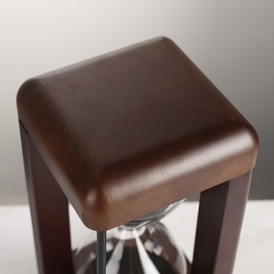 Minuteur de 30 minutes en bois massif moderne, <span class=keywords><strong>sablier</strong></span> carré noir et blanc, pour bureau, cuisine, maison, horloge décorative à sable - Product Image 4