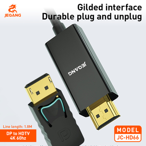 <span class=keywords><strong>Cable</strong></span> JC-HD66 4K DP a HDTV con Revestimiento de PVC Chapado en Oro, Compatible con Computadora, TV, Proyector, Consola de Juegos y Más - Product Image 5