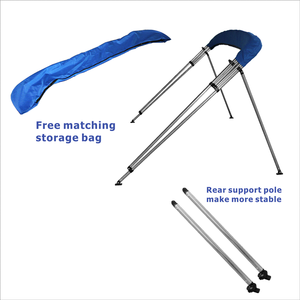 HOMFUL 3 Bow Bimini Top alüminyum yuvarlak boru tekne gölgelik tekne Bimini Top yüzen bot için - Product Image 5