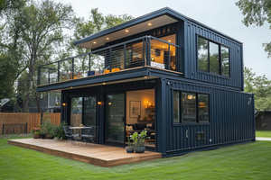 Maisons conteneurs modulaires personnalisables à 2 étages, conteneurs maritimes de 20 pieds et 40 pieds, avec <span class=keywords><strong>cuisine</strong></span> moderne, salle de bain et système d'énergie solaire - Product Image 6