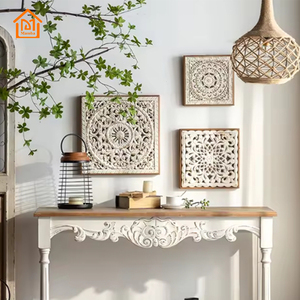 Hot bán MDF tấm Tường handmade thiết kế thanh lịch trắng Pháp treo gỗ Bảng điều khiển nội thất nhà nền tường trang trí nội thất - Product Image 2