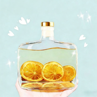Flacon diffuseur carré en verre transparent contemporain de 100 ml, parfum frais, ingrédients biodégradables, sans parabène, pour kits d'aromathérapie