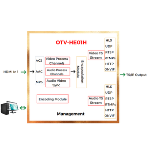 Codificador de Video en Streaming NDI HX SRT HLS para IPTV H.265 HEVC H.264 con Salida en Bucle para <span class=keywords><strong>Facebook</strong></span>, YouTube y UDP para Audio IP - Product Image 2