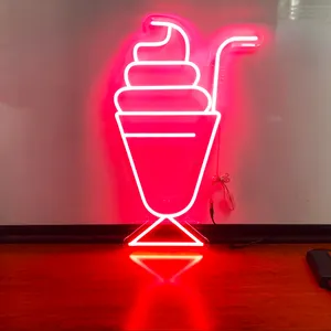 Produttore personalizzato 12V 24V 2835 RGB acrilico colorato Led insegna al Neon per bere Hamburger pollo fritto Pizza Shop