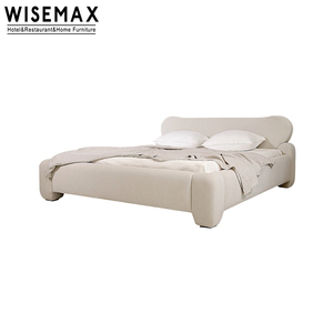 Meubles de chambre à coucher en tissu et laine d'agneau, design italien moderne, luxueux, pour lit King/Queen Size, cadre en peluche, offre spéciale - Product Image 6