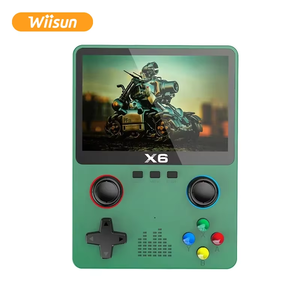 Consola <span class=keywords><strong>de</strong></span> Videojuegos Portátil X6 Clásica, Joystick Doble Arcade, Joystick 3D Dual, Juegos Retro, Consola <span class=keywords><strong>de</strong></span> Juegos Portátil para Niños, Wiisun - Product Image 1