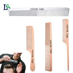 wholesale custom logo barbershop hair cutting stainless steel metal combs