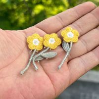 Petites broderies sans colle, idéales pour les pinces à cheveux DIY, les accessoires capillaires et les accessoires vestimentaires.