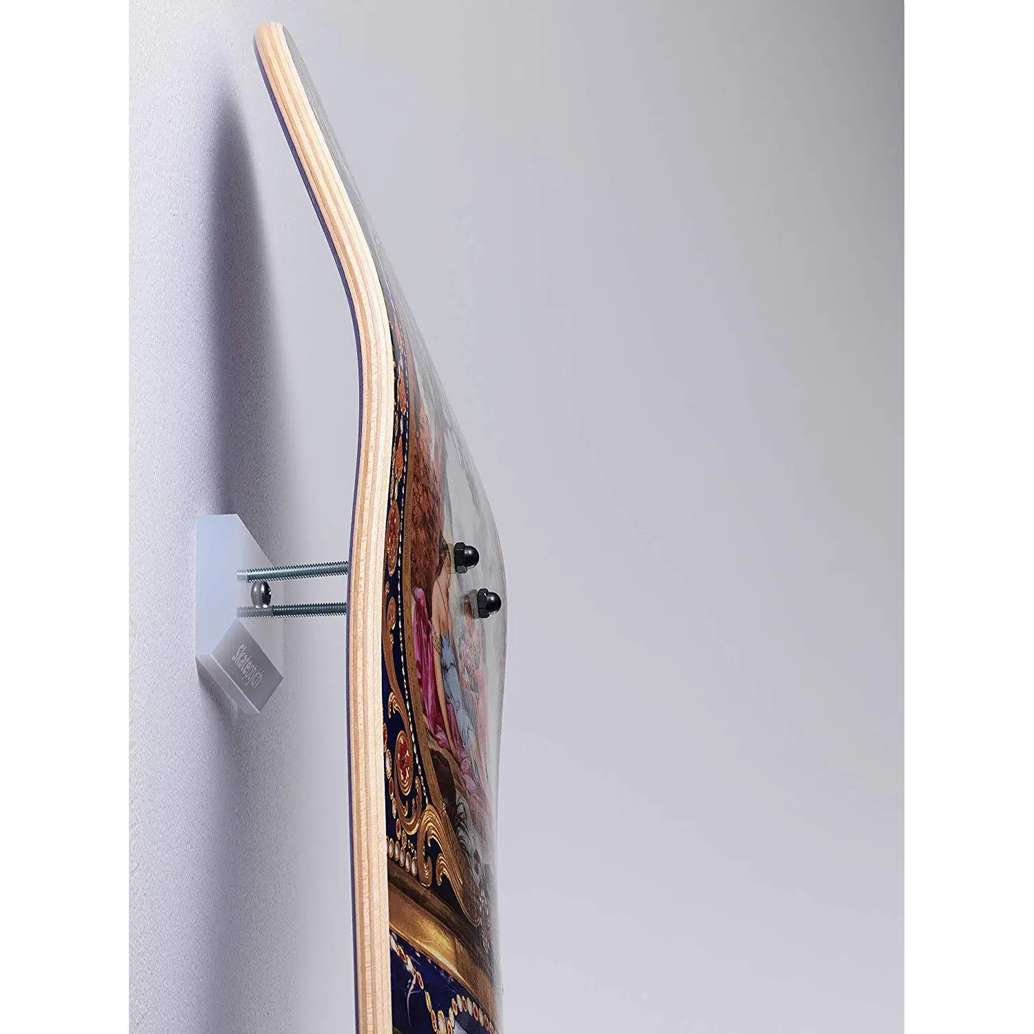 Di Skateboard montaggio a parete visualizzazione vite di fermo supporto a parete acrilico
