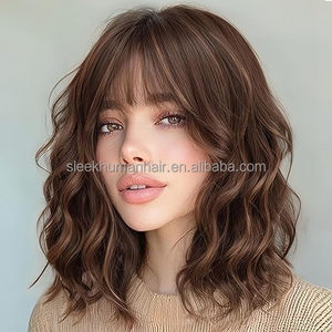Peluca Bob Sintética Ondulada y Rizada <span class=keywords><strong>con</strong></span> <span class=keywords><strong>Flequillo</strong></span> Joedir, Cabello Corto <span class=keywords><strong>Ondulado</strong></span> Color Ceniza Rojizo para Mujer, Pelucas Bob Sintéticas Resistentes al Calor - Product Image 3
