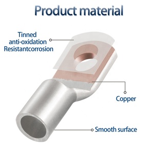 60pcs <span class=keywords><strong>SC</strong></span> loạt CAT của mắt đồng thiết bị đầu cuối kết nối Lug Bolt lỗ đồng đóng hộp Cáp thiết bị đầu cuối dây cho AWG 10 9 8 7 6 5 4 - Product Image 3