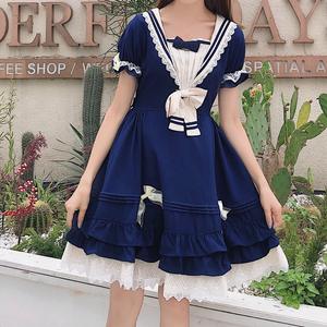 Costume Anime Lolita da Cameriera - Abito con Colletto a Balze in Pizzo per Donne Adulte in Poliestere - Product Image 4