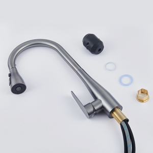 SANIVITAL Modern Flexible Thermostatic Single Handle Kitchen Faucet Stainless Steel Pull Down Water <strong>Tap</strong> for Home Single Hole - Product Image 3