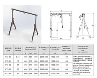 Mini grue à portique mobile en aluminium pliable/réglable grue à portique portable mobile simple à usage léger
