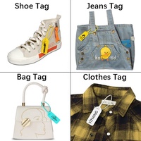 Vente chaude Étiquette de sécurité en plastique jetable personnalisée Sac à chaussures Vêtement Chaussure Étiquette blanche transparente