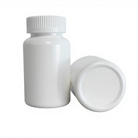 Flacon vide en PEHD blanc de 120 ml avec bouchon à pression et à visser pour emballage de pilules à base de plantes, probiotiques et suppléments solides pour la vente au détail