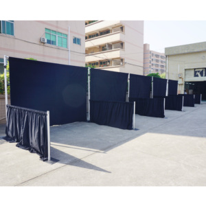 ฉากหลังบูธแสดงสินค้าอลูมิเนียมแบบพกพาพร้อมโครงท่อและผ้าม่าน - Product Image 3