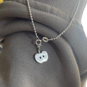 Collier en argent sterling S925, version coréenne, simple et délicat, avec perles d'olive et pendentif bicolore, très tendance - Product Image 4