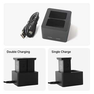 Chargeur double canal alimenté par USB C pour batteries rechargeables Leica BP SCL7 avec indicateurs LED - Product Image 4