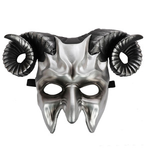 Masque en latex 3D à cornes pour Halloween, déguisement d'horreur, décoration de carnaval, livraison directe - Product Image 2