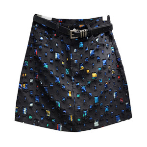 กระโปรงสั้นผ้ายีนส์ของผู้หญิงทรงเอไลน์ใหม่ - Product Image 6