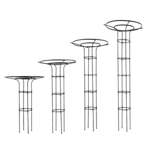 Support de plante en métal galvanisé enduit de PE anti-UV et antirouille de 180 cm/6 pieds pour roses, légumes, jardin extérieur, treillis parapluie - Product Image 6