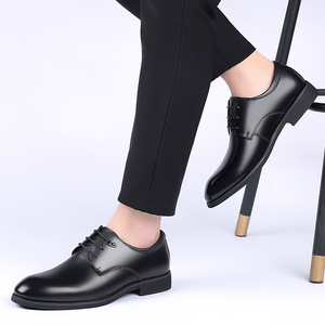 Zapatos de Vestir Formales de Cuero para Hombre, Estilo Británico, de Piel Vacuna Lisa, para Primavera, Ideales para Bodas y Eventos Formales - Product Image 4