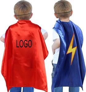 เสื้อคลุมและหน้ากากซูเปอร์ฮีโร่สีแดงหรือสีน้ำเงินสำหรับเด็กเครื่องแต่งกายปาร์ตี้ของขวัญคริสต์มาส - Product Image 5