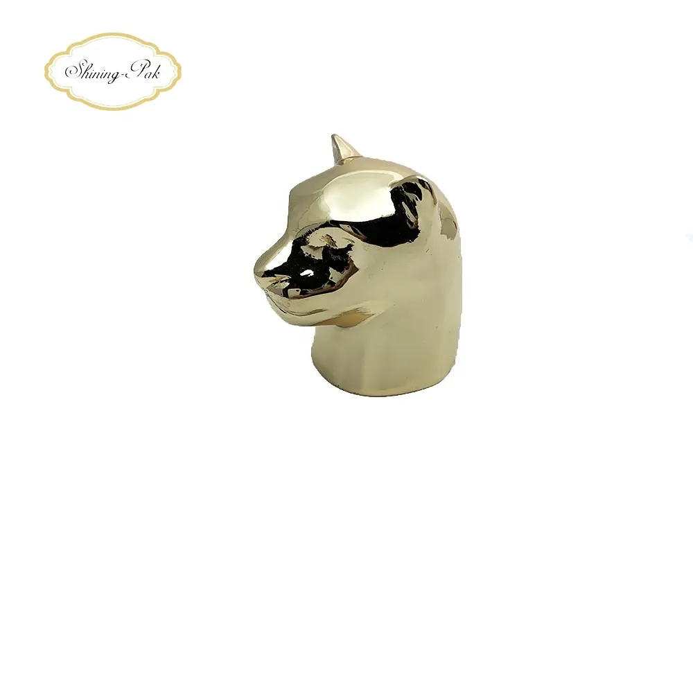หมวกแก๊ป zamak สำหรับน้ำหอมแฟชั่นลายเสือดาวสีทองรูปสัตว์แฟนซี