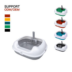 Fabricant de litières en plastique <span class=keywords><strong>noir</strong></span> gris bon marché pour chats vente en gros - Product Image 4