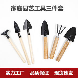 Ensemble d'outils de jardinage Basil Mini, 3 pièces, en fer, avec manche en bois, outils de jardin durables pour planter des fleurs et des plantes succulentes - Product Image 3