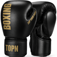 Gants de boxe en cuir PU de haute qualité, officiellement agréés, avec fermeture auto-agrippante – pour l'entraînement et le sparring – Logo personnalisé