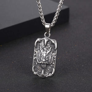 Taige National Style Nouveau Pendentif En Acier Inoxydable Dragon Griffe Dragon Légende Collier Homme SP896 Bijoux - Product Image 1