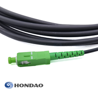 Cable de Conexión FTTH Preterminado SC/APC, Cable de Fibra Óptica Monomodo G657A2 LSZH de 5.0mm, 5 Metros, Negro