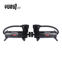 Compresseur d'air à suspension noire multi-usages 4x4 12v 200psi, pompe de pression de voiture double pour compresseur d'air de voiture tout-terrain 480c
