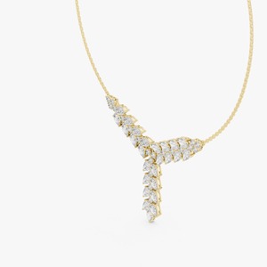 Collier pendentif diamant au design unique et élégant, finition plaquée or blanc, bijoux élégants pour femmes, disponible à prix réduit - Product Image 4