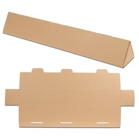 Vente en gros de tubes postaux triangulaires en papier brun kraft ondulé Boîte postale pour boîtes d'emballage de fleurs parapluie