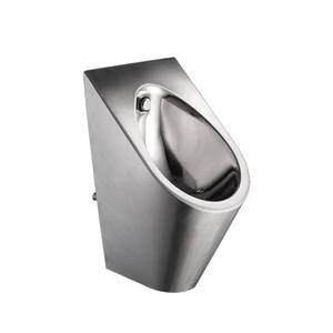Urinario de Acero Inoxidable Montado en la Pared, Forma Rectangular, Descarga por Gravedad, Fácil de Limpiar, Diseño Industrial para Lugares Públicos - Product Image 1