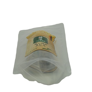 Manufactory Size Design Transparent With Zipper Low Temperature Resistant Stand Up Food Plastic Bag