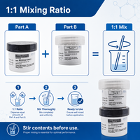 Kit d'époxy conducteur bicomposant EPO-TEK H20E à base d'argent, 1 oz, pour le collage de puces et la microélectronique