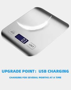 Báscula de Cocina Electrónica LCD de Acero Inoxidable, con Capacidad de 5kg/10kg, Precisión de 1g, Funciona con 2 Pilas AAA, Multifuncional, en Oferta - Product Image 3