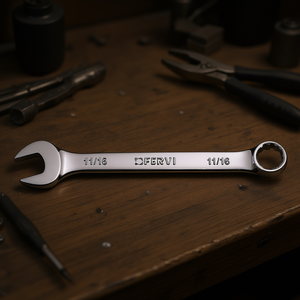 Llave combinada Fervi 11/16 pulgadas cromada con acabado pulido espejo - Product Image 3