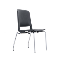 Chaise d'école d'étude en plastique confortable avec table d'écriture chaise d'ordinateur certifiée bifma